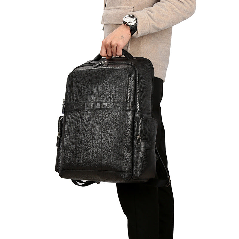 Men's Multifunction Difference Genuine Leather Leisure First Backpacks