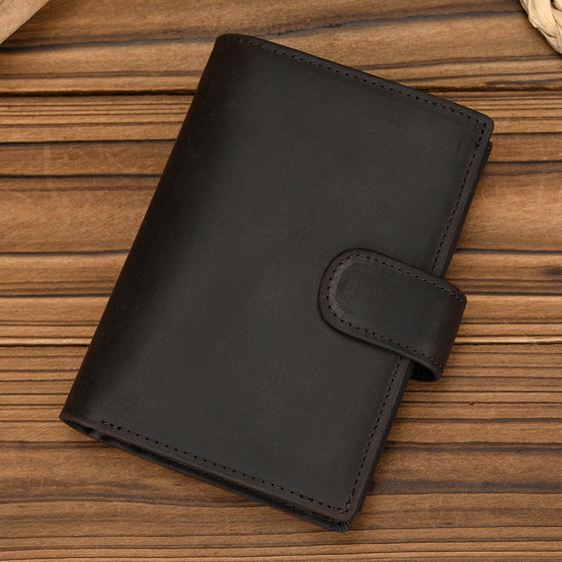 Men's Leather Short Three-fold With Pocket Two-fold Men's Wallets