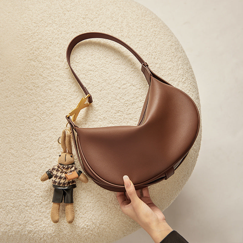 Women's Genuine Leather Underarm High-grade Summer Dumpling Shoulder Bags