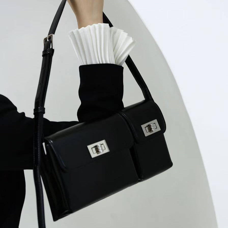 Women's Kendall Cowhide Double Underarm Vintage Commuter Shoulder Bags