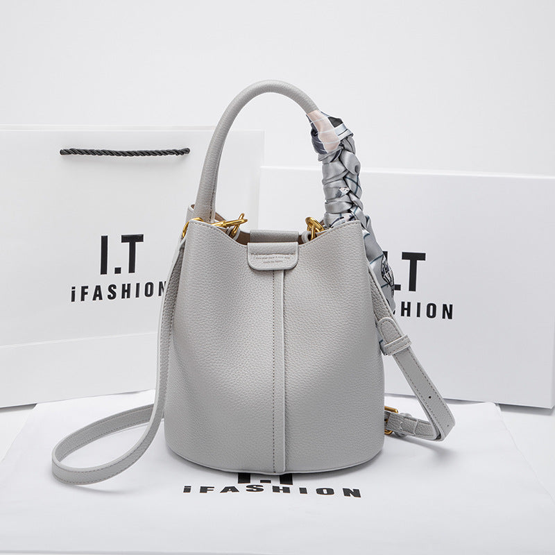 Women's High-grade Western Style Lychee Pattern Mother Shoulder Bags