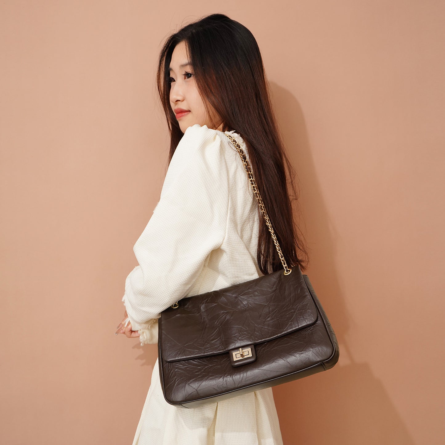 Female Oblique Versatile Chain Fashion Trendy Shoulder Bags