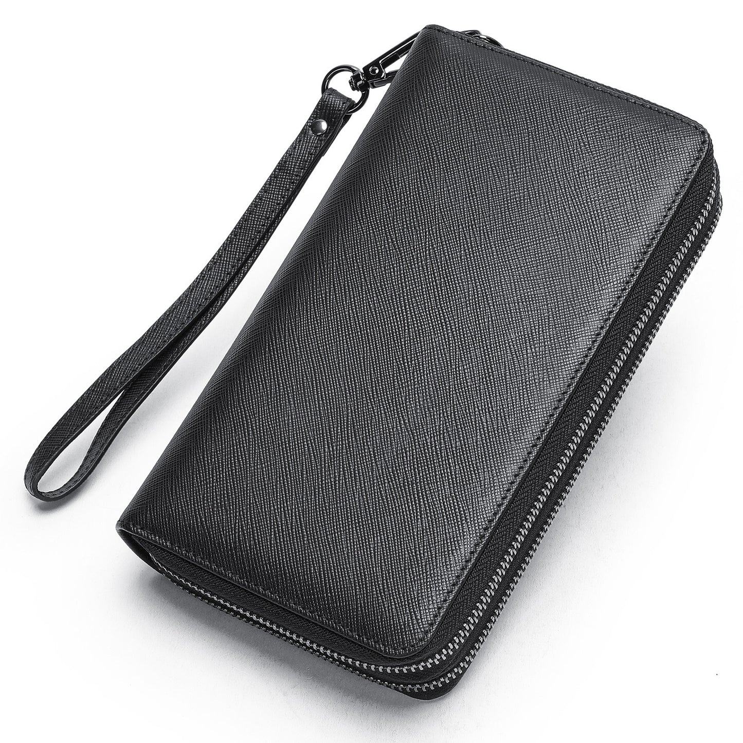 Men's Long Leather Clutch Cowhide Zip Men's Handbags