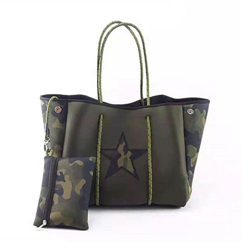 Neoprene Beach Printing Weekend Portable Seaside Handbags