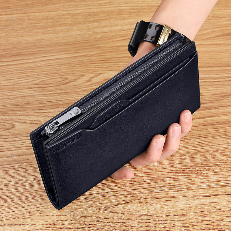 Men's Emperor Paul Long Genuine Cattlehide Leather Men's Wallets