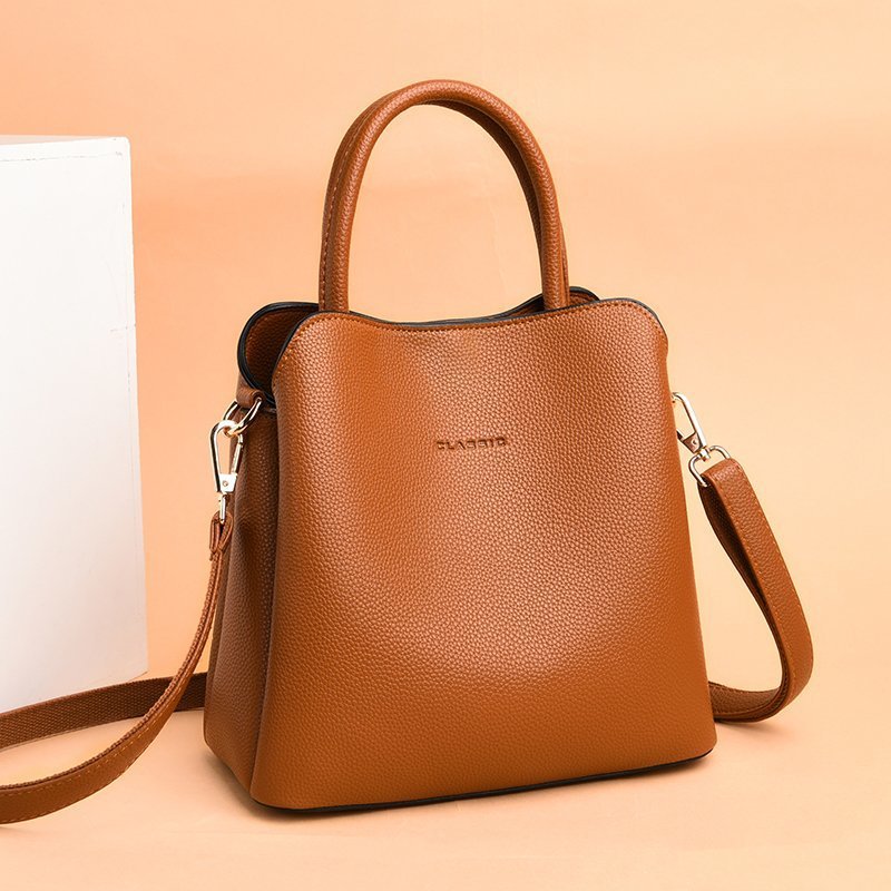 Women's Summer Portable Large Korean Style Genuine Handbags