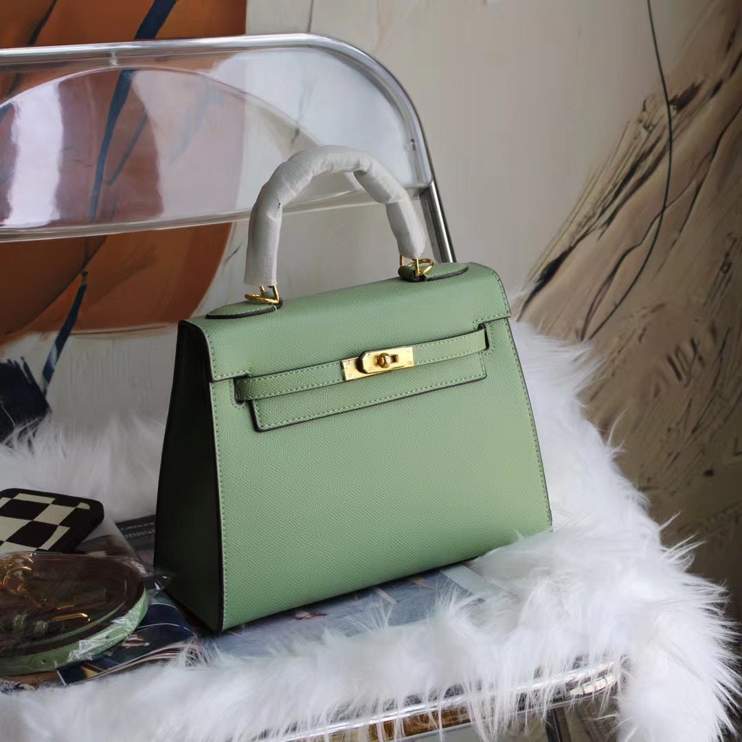 Women's Kelly Genuine Leather High-grade Handmade Hand Crossbody Bags