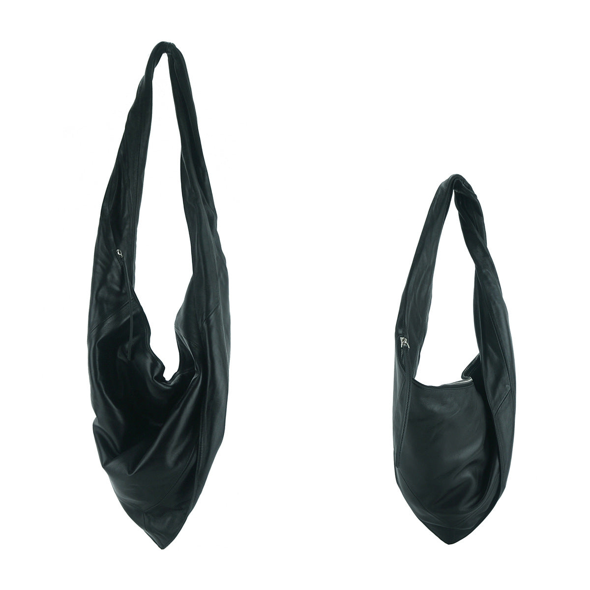 Women's Genuine Leather Sheepskin Triangle Retro Soft Shoulder Bags