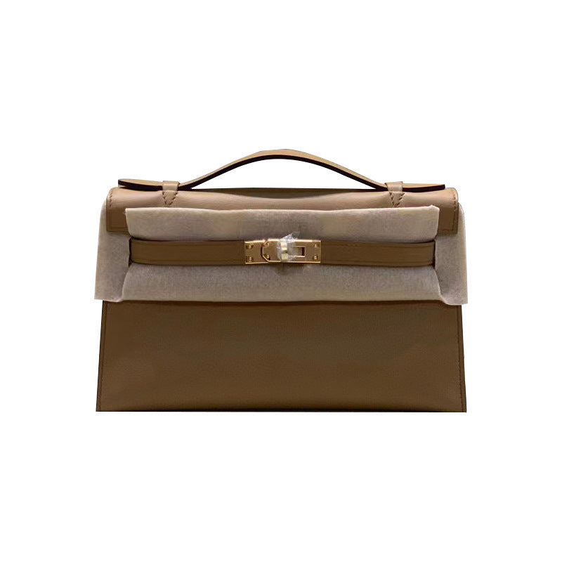 Handmade Wax Line Cowhide Mini Advanced Handbags