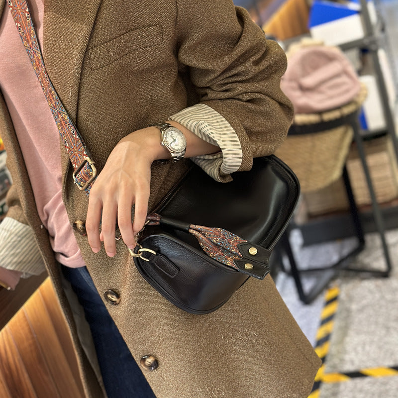 Women's Genuine Leather Underarm Female Fashion Shell Handbags