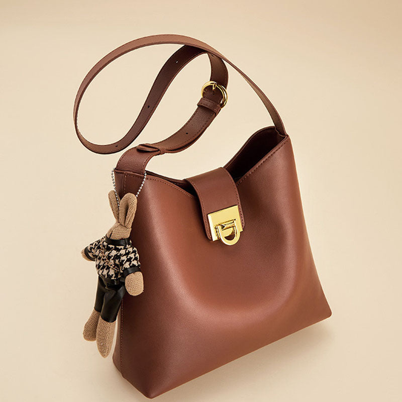 Women's Genuine Leather Light Luxury Cowhide Trendy Shoulder Bags