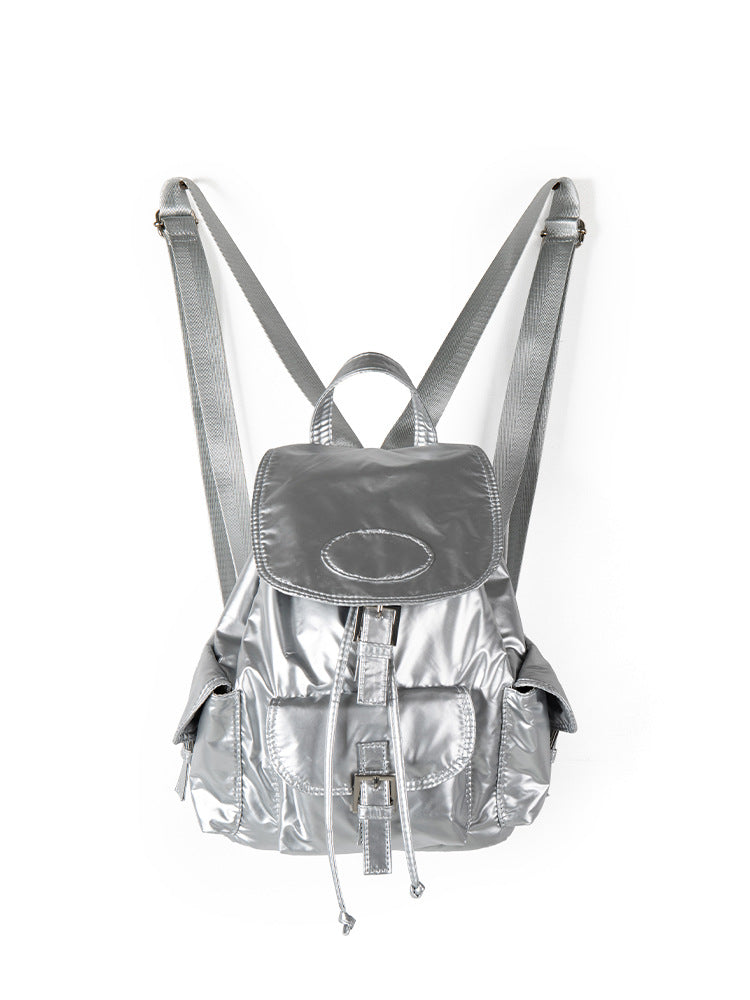 Korean Drawstring Large Capacity Flip Design Backpacks