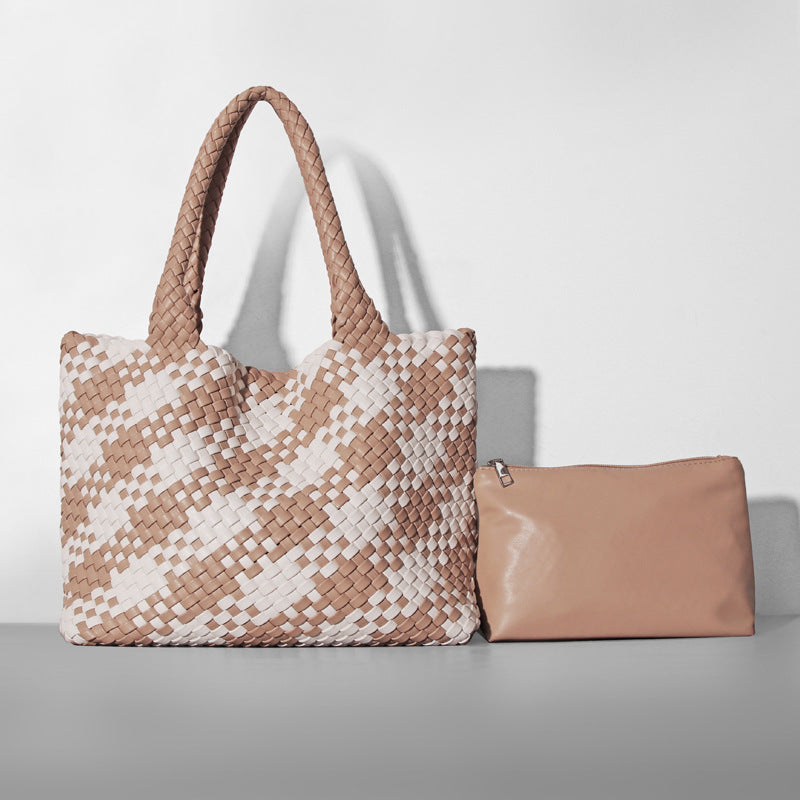Fashion Portable Mummy Big Woven Hand Shoulder Bags