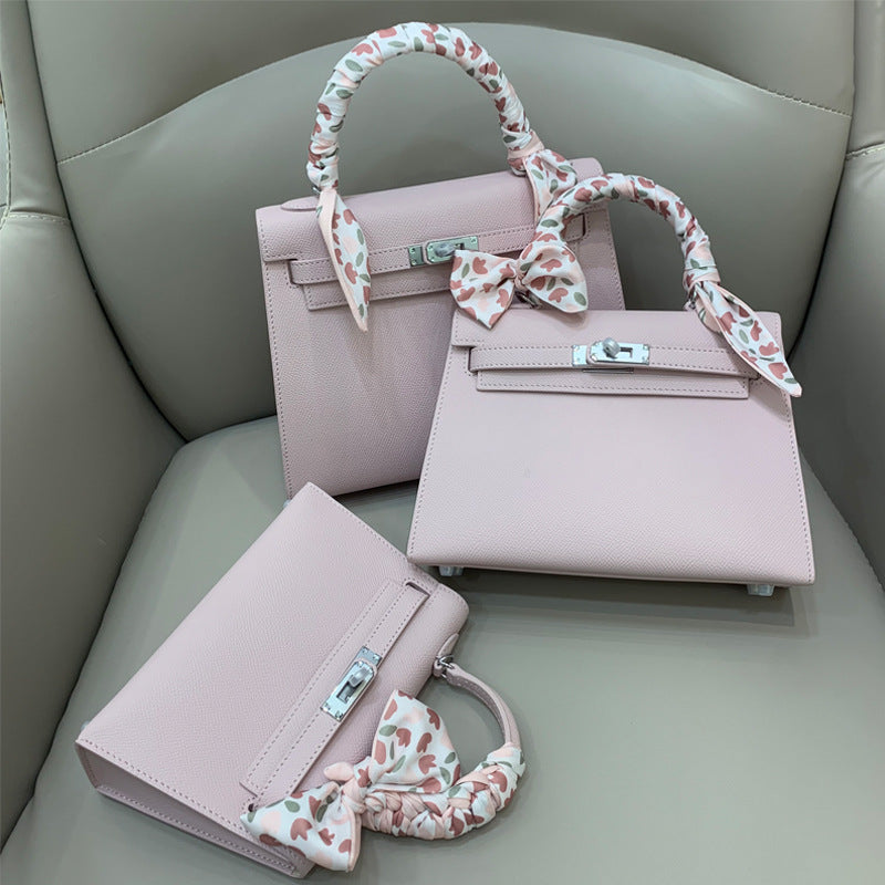 Women's Kelly Hand Palm Print Version Genuine Leather Handbags