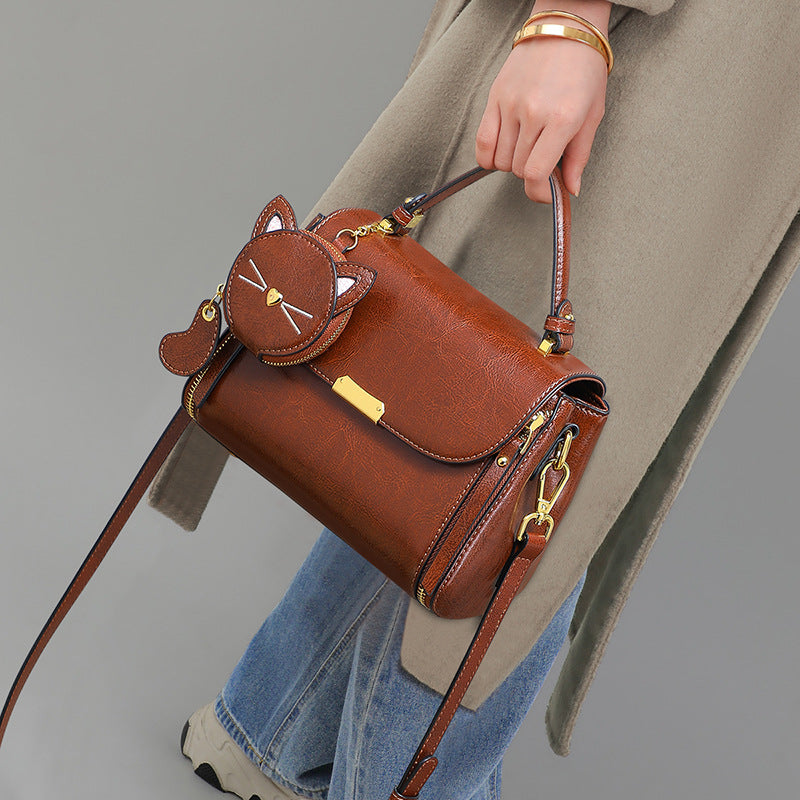 Women's Versatile Leather Affordable Luxury Style High Crossbody Bags