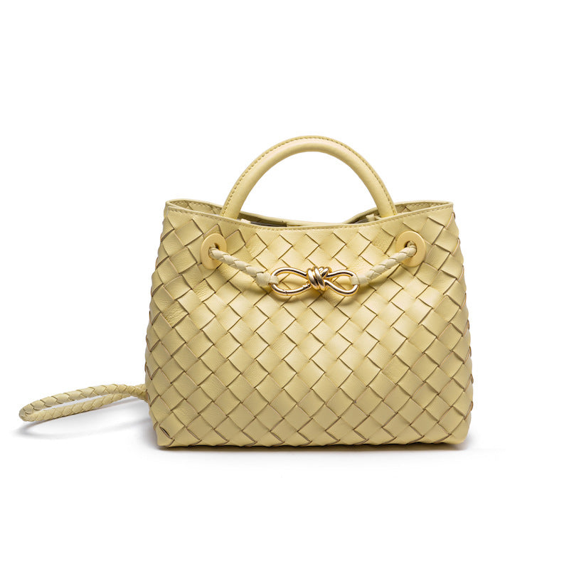 Women's Trendy Woven Handmade Weaving Portable Texture Handbags