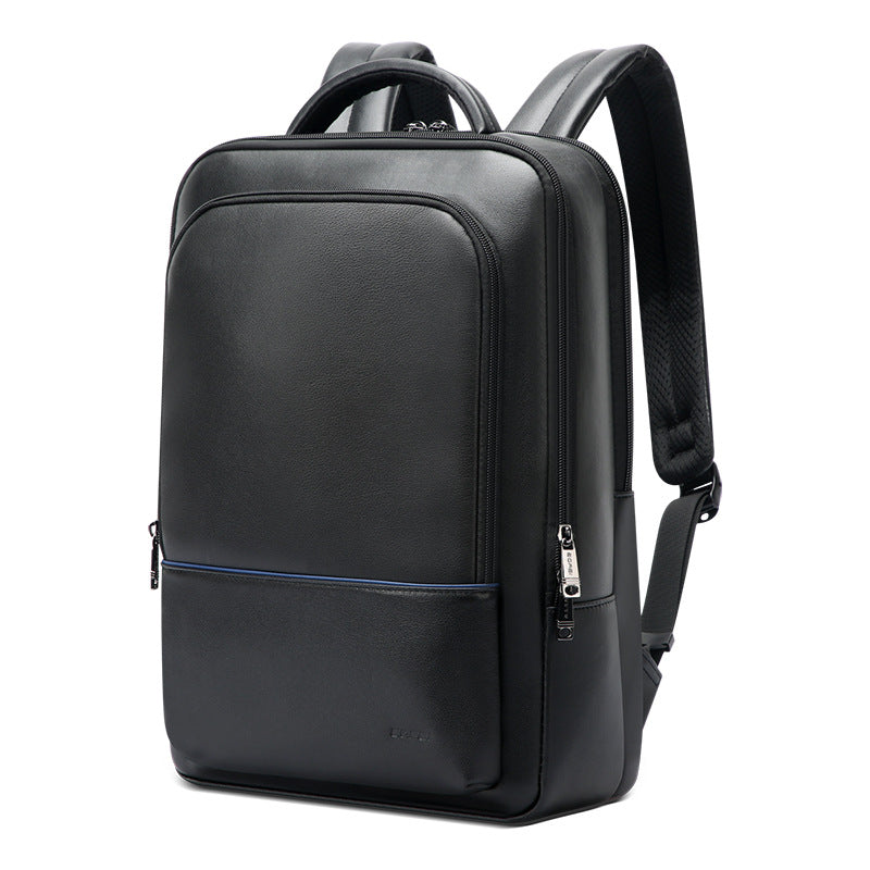 Men's Business Lychee Pattern First Layer Cowhide Backpacks