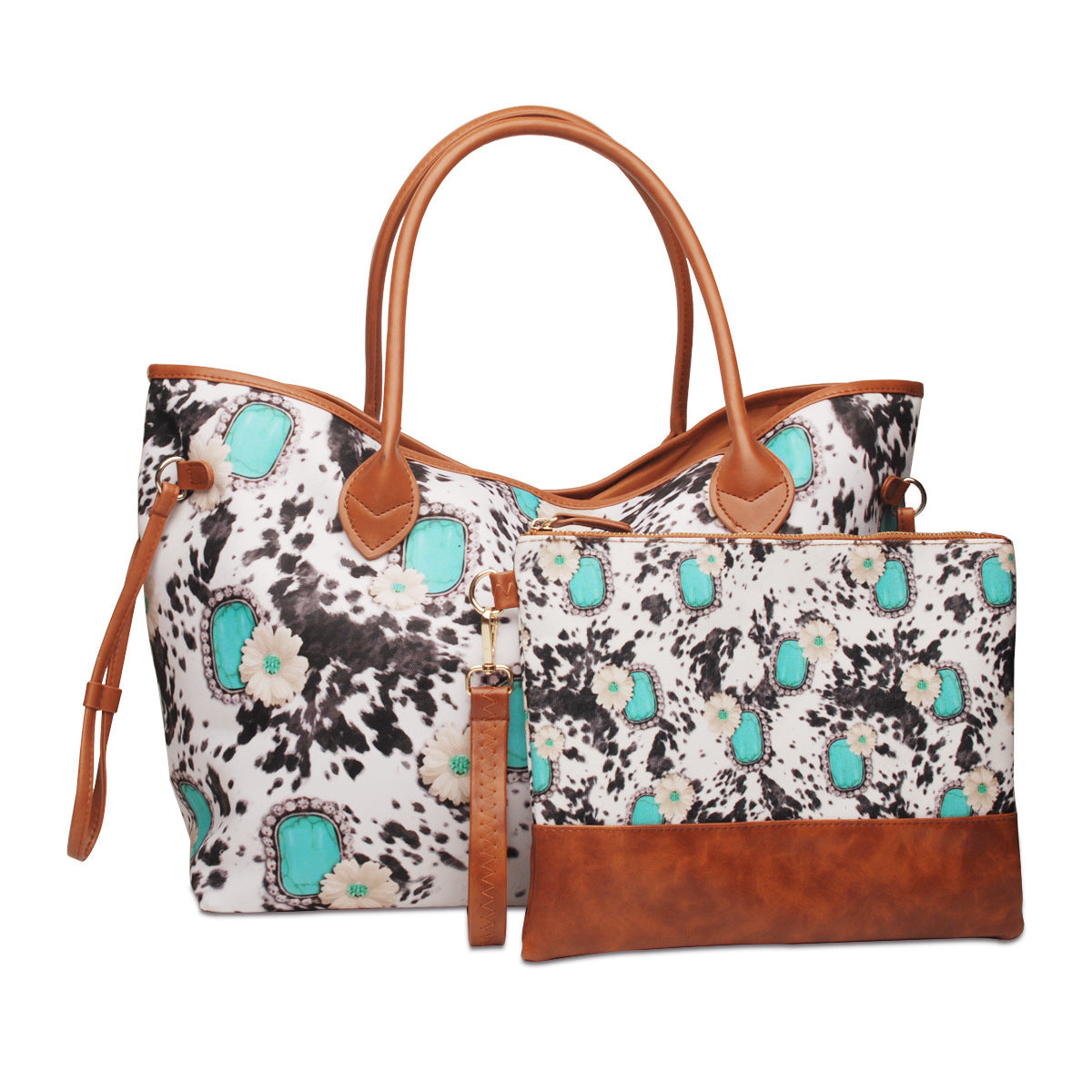 Women's Canvas Print Large Capacity Fashion Combination Bags