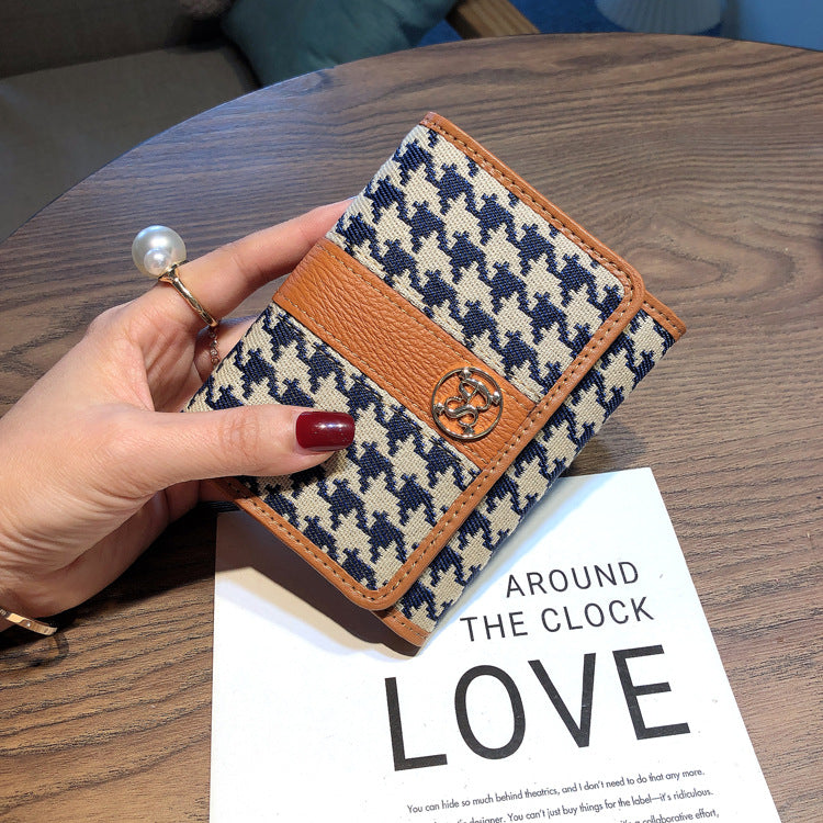 Women's Short Genuine Leather Thin Driving License Ladies Wallets