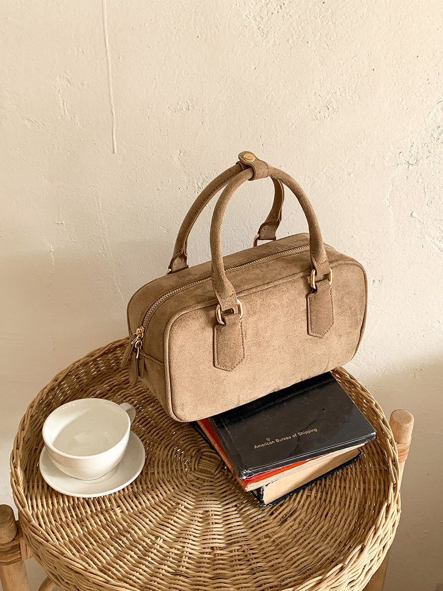 Women's Zipper Trendy Fashion Retro Suede Hand Crossbody Bags