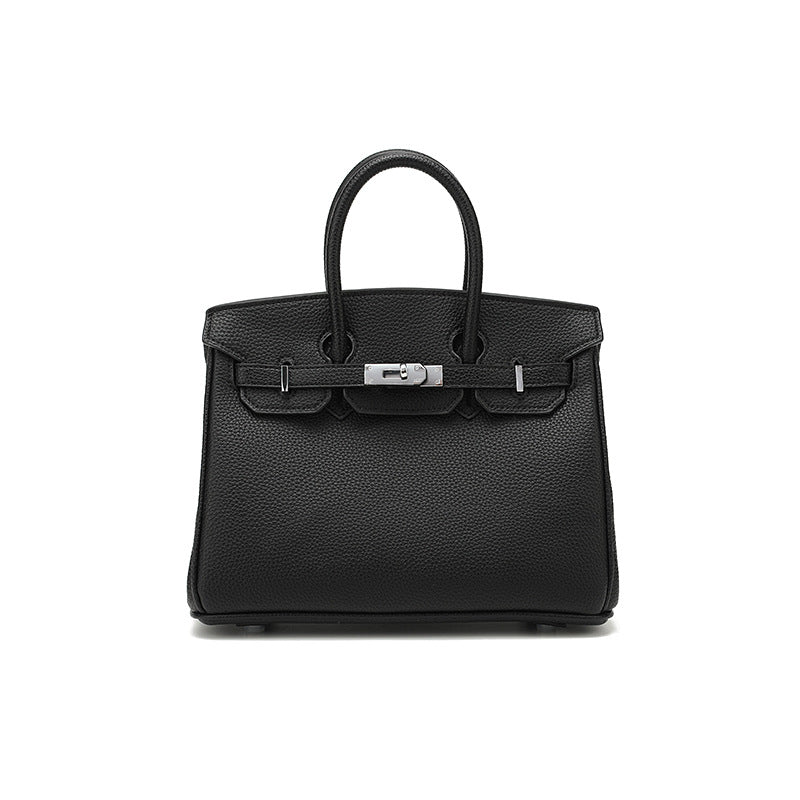 Women's Capacity Lychee Pattern Kelly Fashion Trendy Handbags