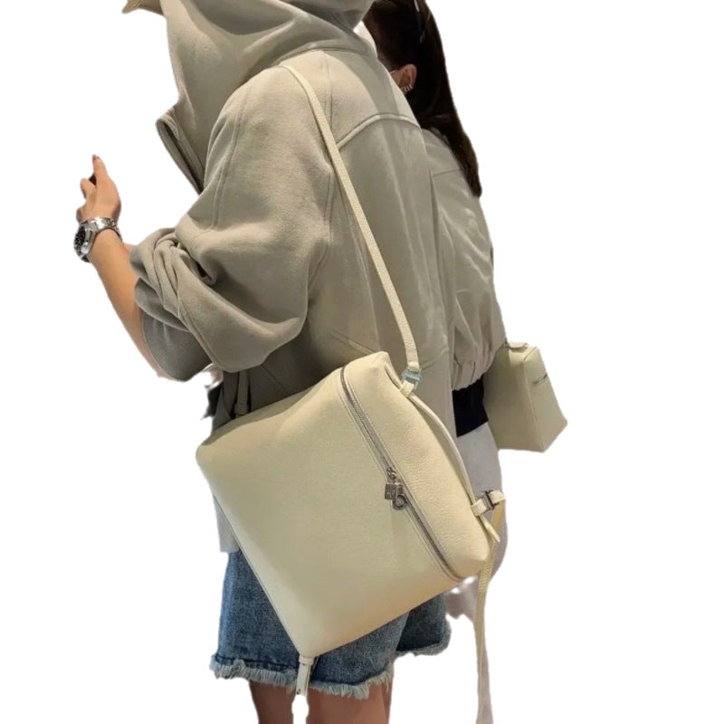 Women's Cowhide Light Luxury Leather Large Capacity Crossbody Bags