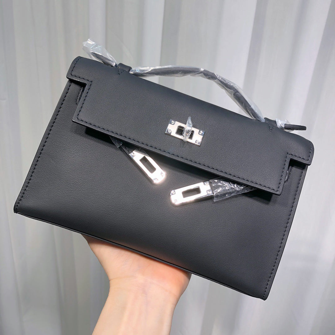 Women's Handmade Half Wax Line Kelly Generation Genuine Leather Handbags