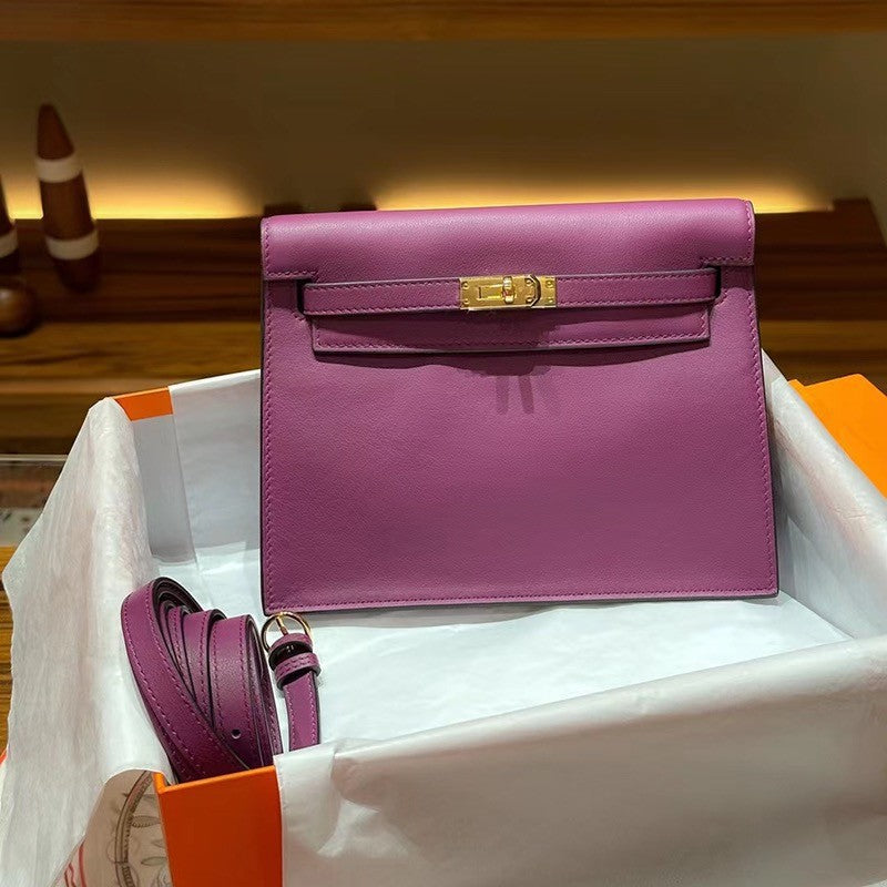 Women's Genuine Leather Kelly Dancing Fashion Strap Crossbody Bags