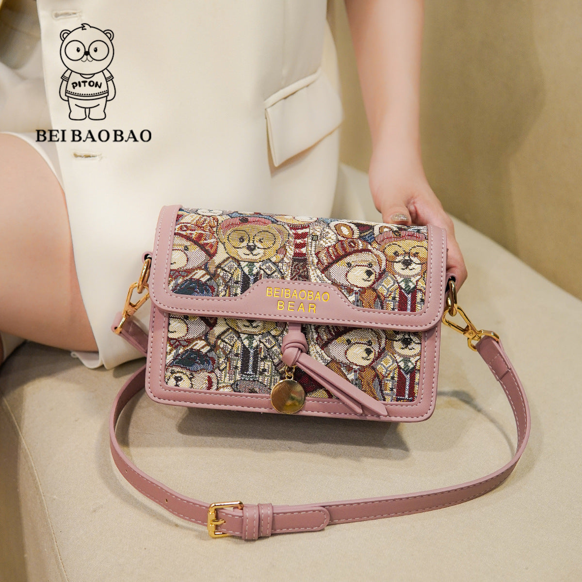 Women's Source Bear Lovely Fashion Canvas Bags