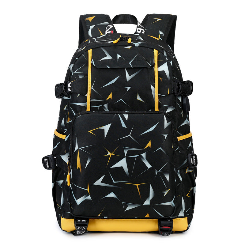 Men's Thermal Transfer Printing High Waterproof Computer Backpacks