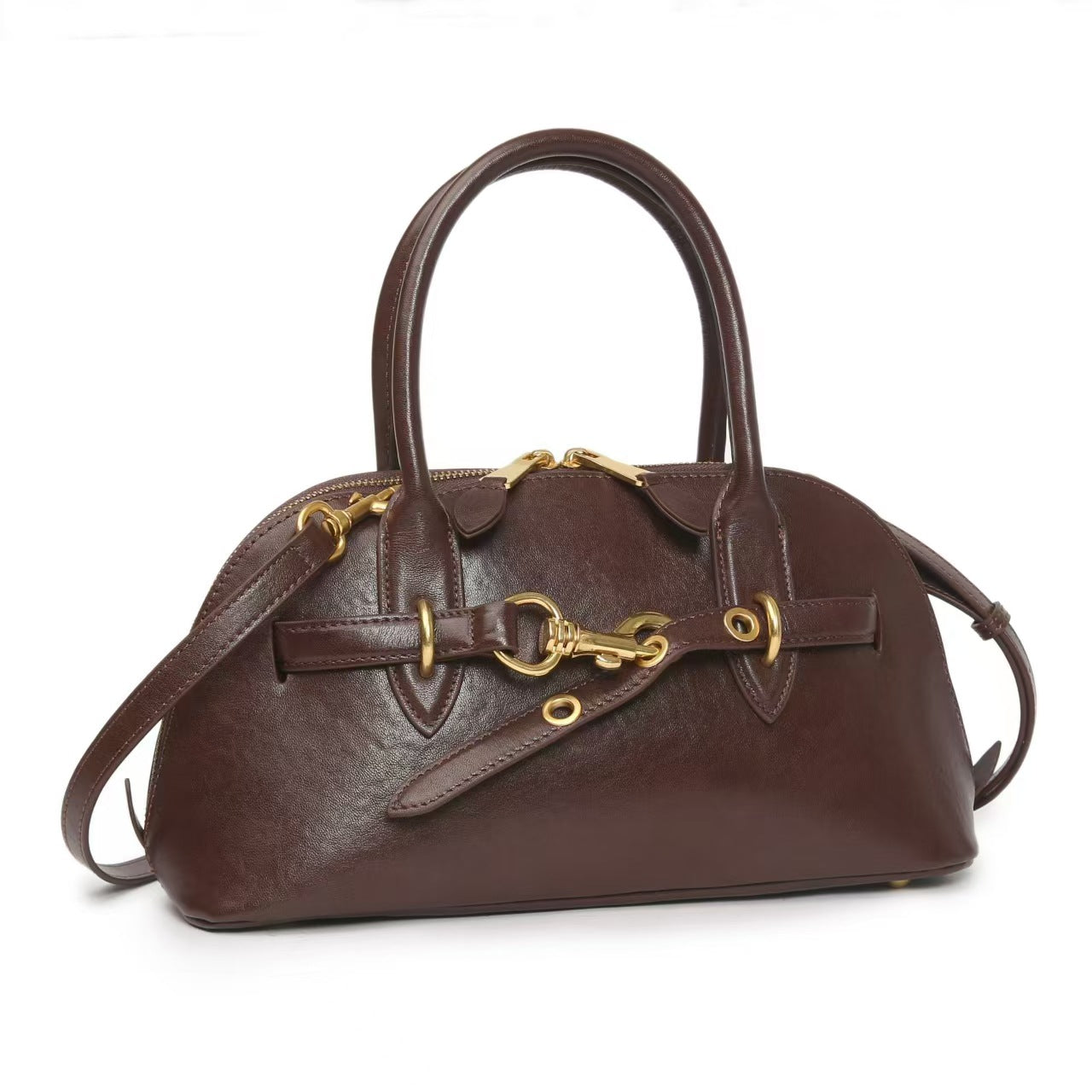 Women's High Sense Vintage Shell Wild Genuine Handbags