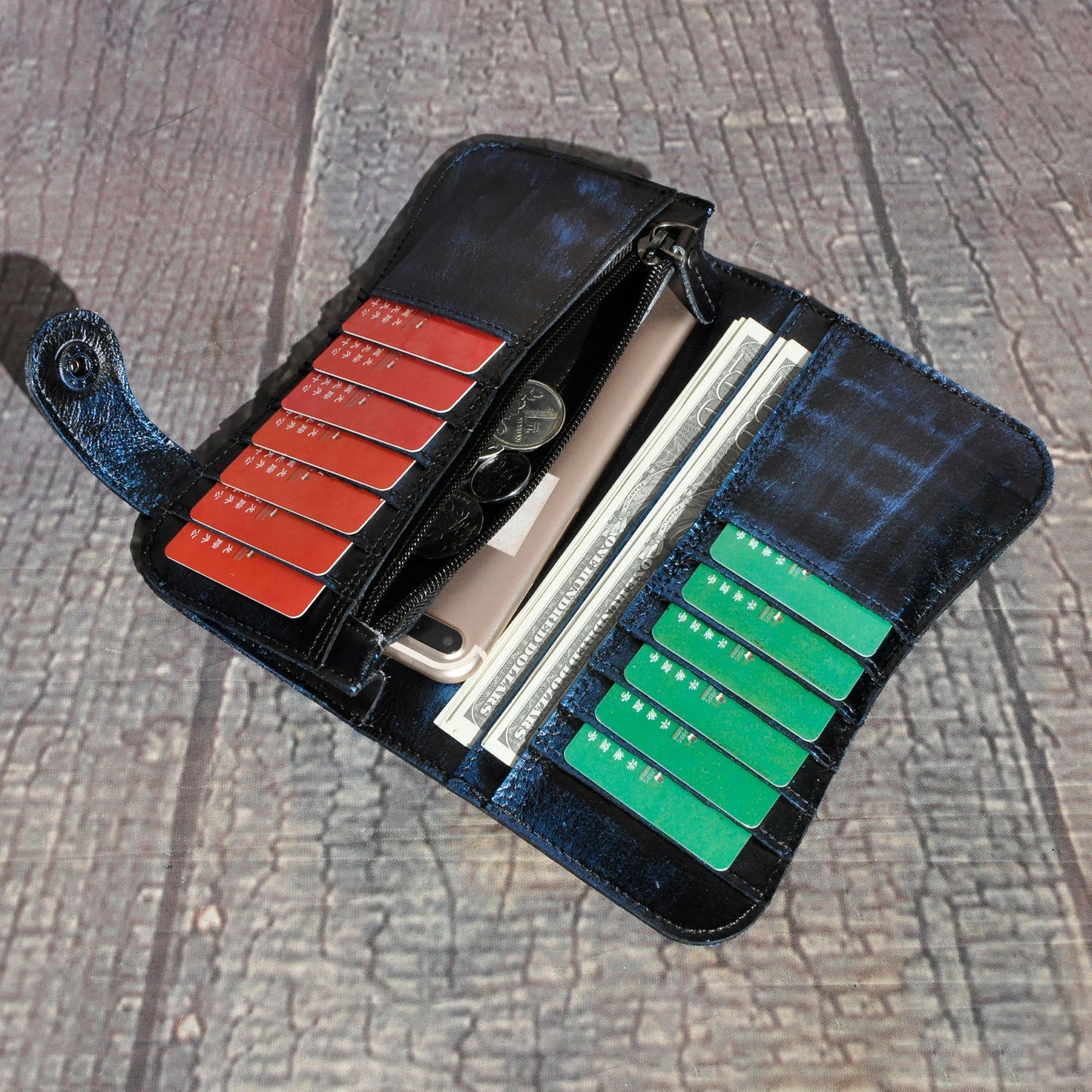 Men's Layer Vegetable Tanned Leather Cowhide Multiple Men's Wallets