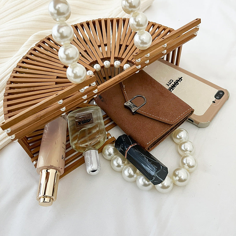 Women's Super Popular Hand-woven Bamboo Woven Basket Handbags