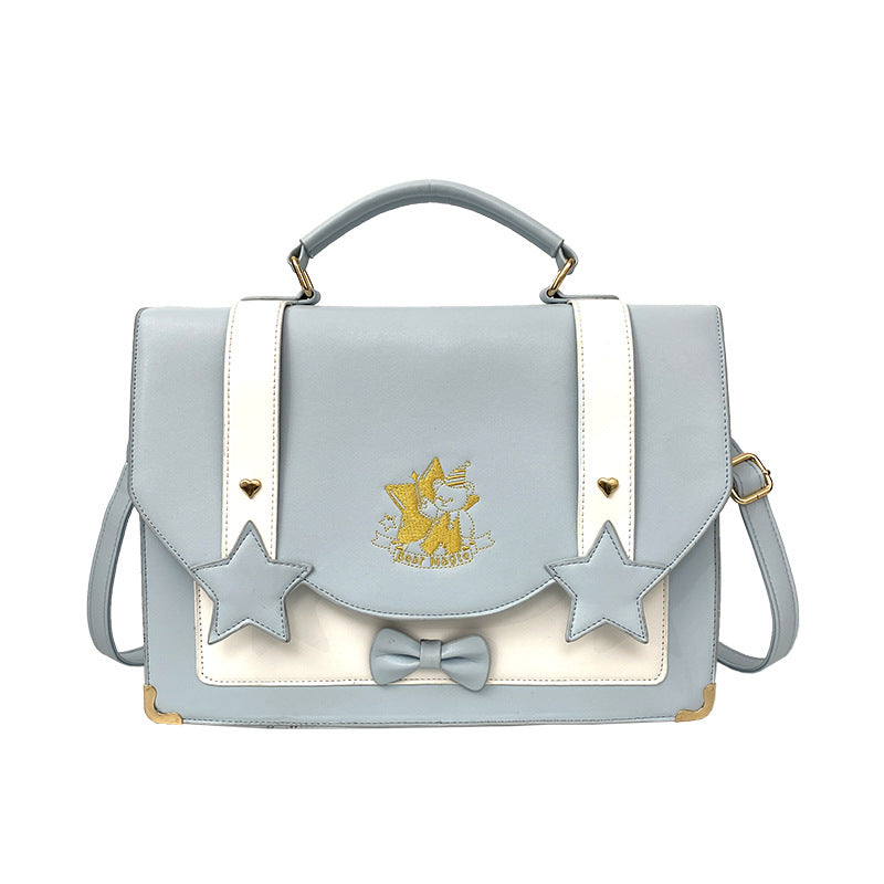 British Fashion Preppy Style Portable Uniform Bags