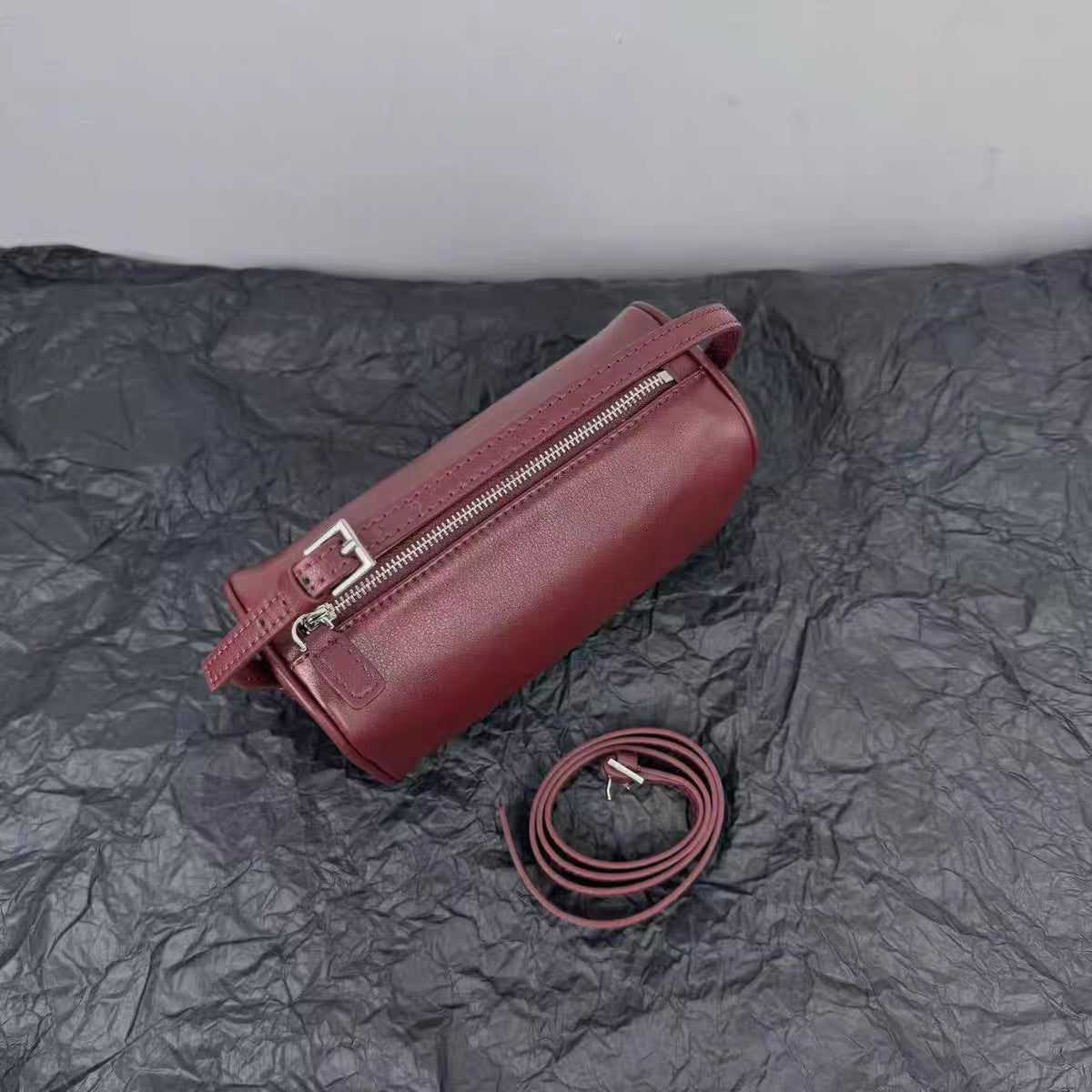 Design Genuine Leather Simple Suede Pen Bags