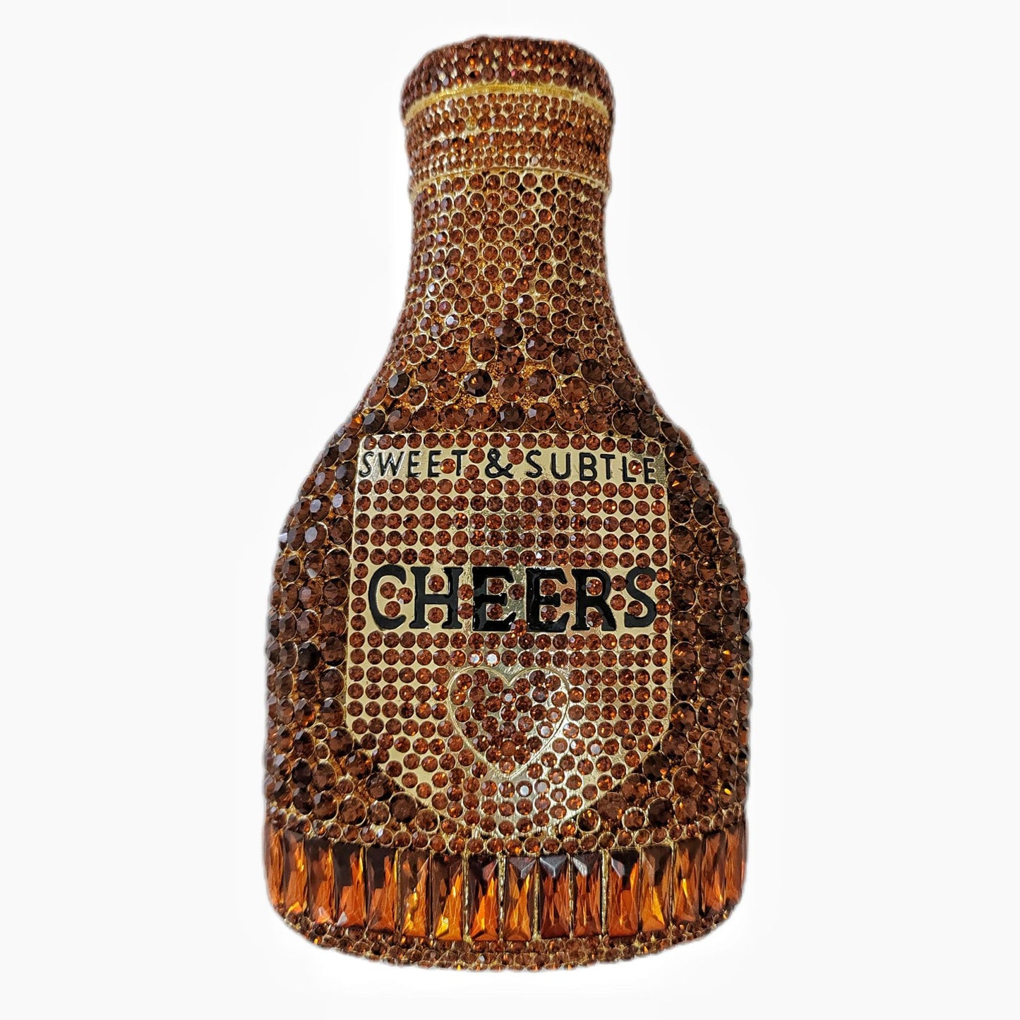 Women's Wei Champagne Bottle Rhinestone Banquet Crystal Bags