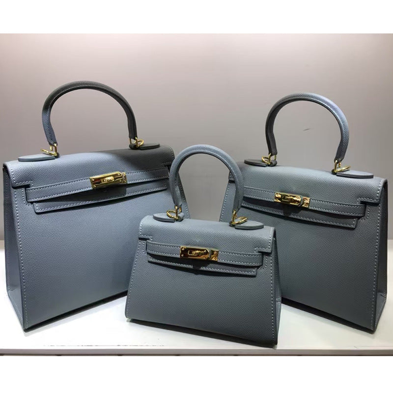 Women's Palm Print Second Generation Kelly Cowhide Handbags