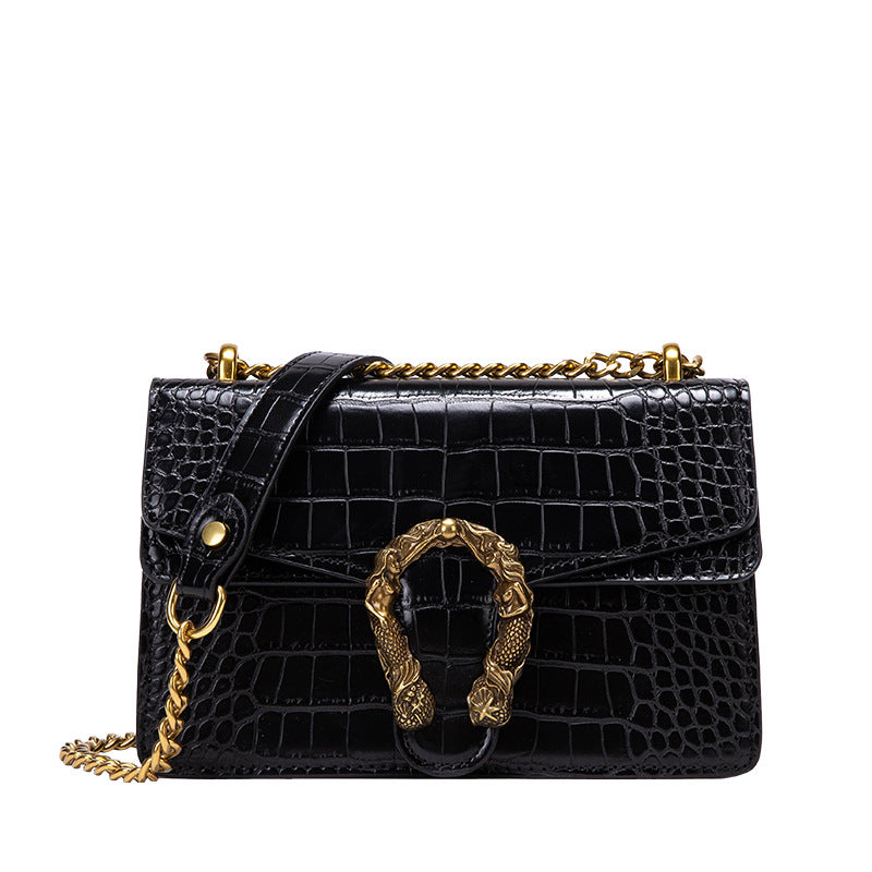 Women's Crocodile Pattern Simple Chain Popular Daily Bags