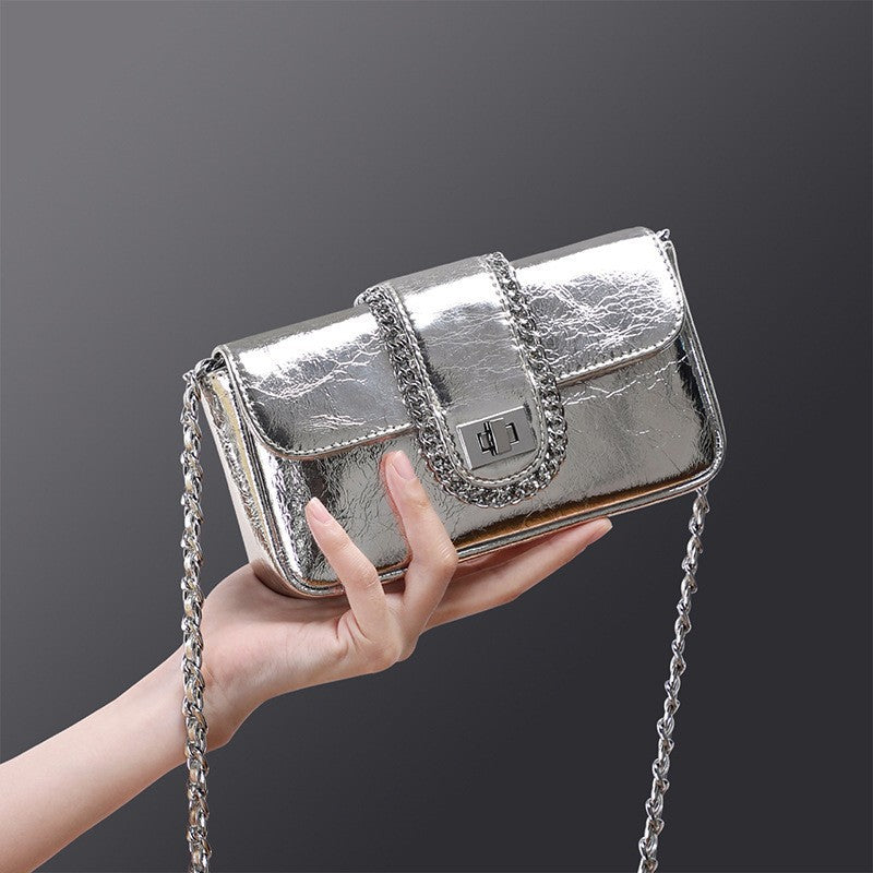 Women's Chain Saddle Mini Underarm Autumn Genuine Crossbody Bags