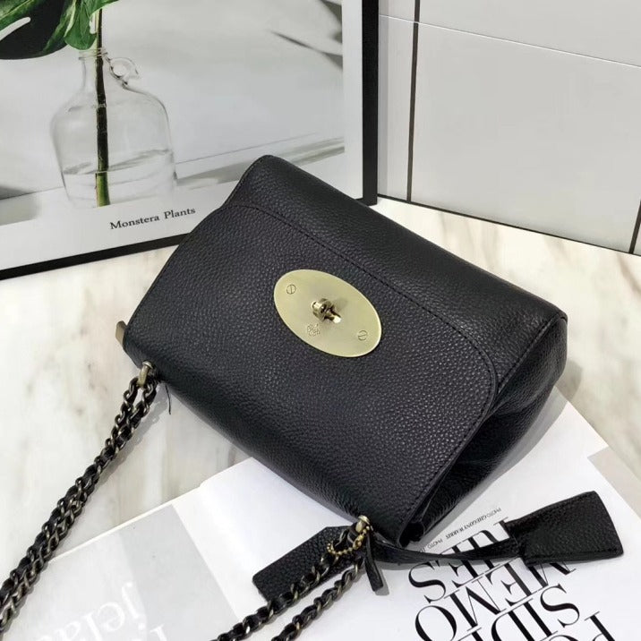 Women's Princess Genuine Leather Style Chain Elegant Shoulder Bags