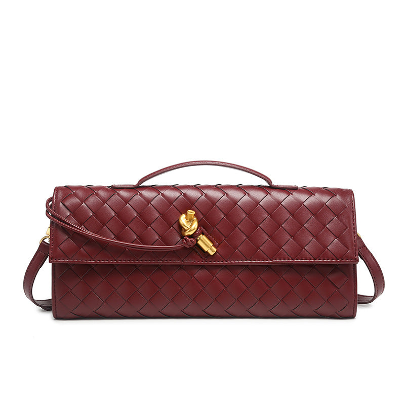 Woven Dinner Clutch Fashion Long Bolt Evening Bags