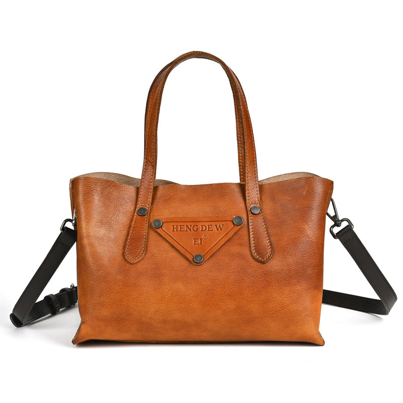 Women's Leather Retro Chinese Style Message Idle Bags