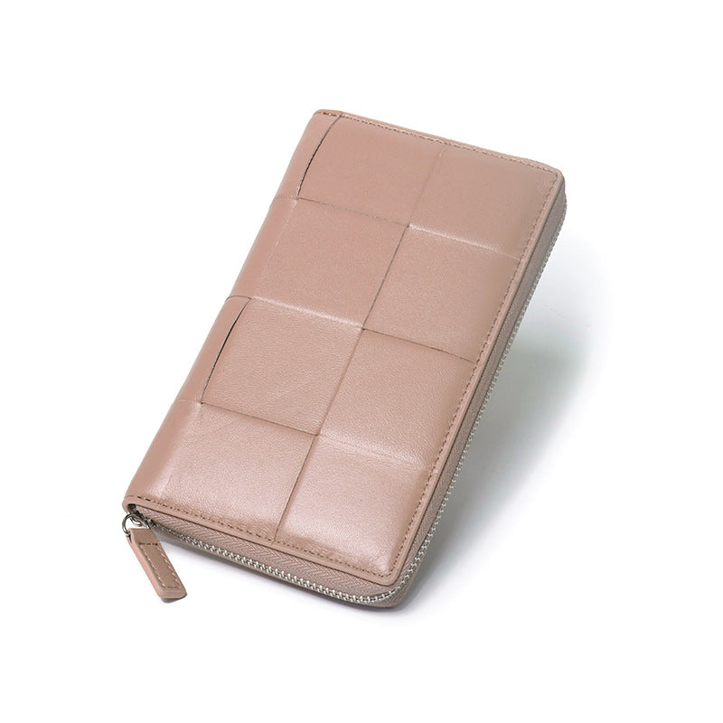 Women's Long Genuine Leather Large Capacity Sheepskin Ladies Wallets