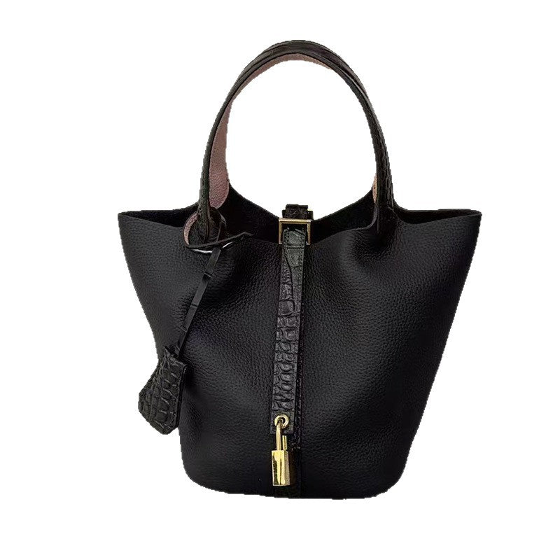 Women's Genuine Leather Vegetable Basket High-grade Design Handbags