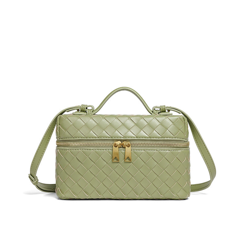 Fashion Popular Lunch Box Hand-woven Zipper Shoulder Bags