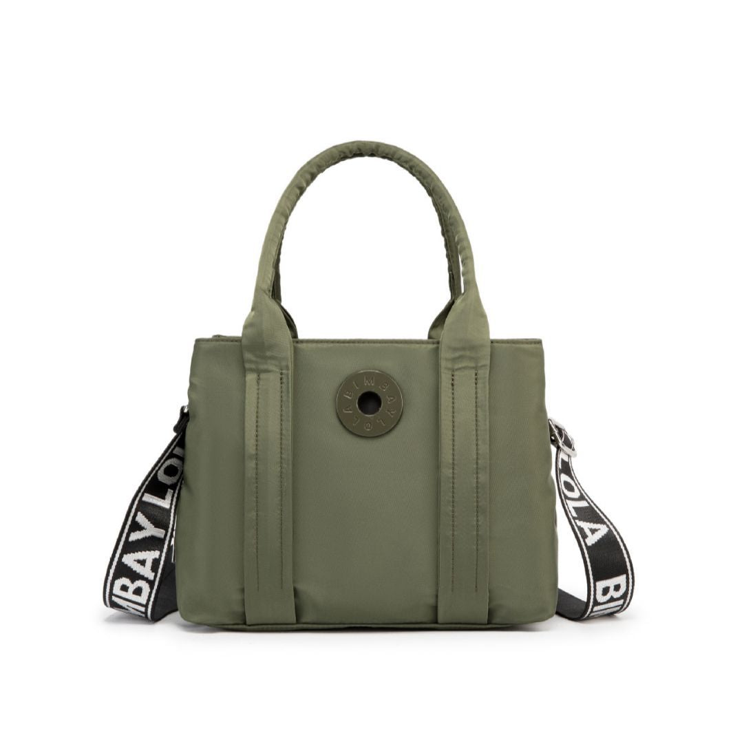 Spanish Round Label Solid Color Portable Shoulder Bags