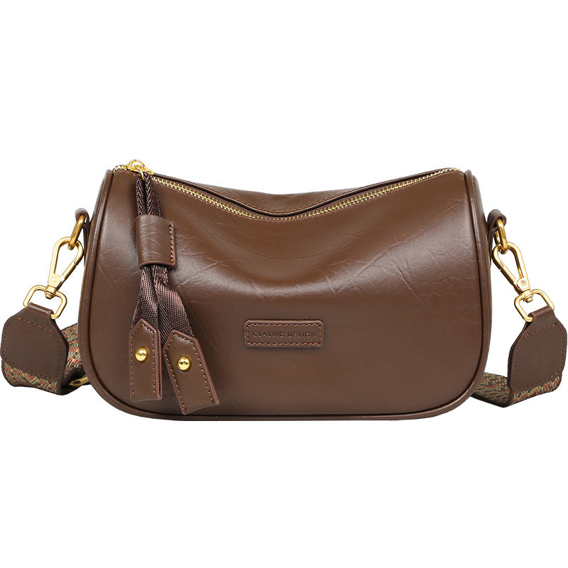 Women's Summer Genuine Leather Commuter High-grade Pillow Crossbody Bags
