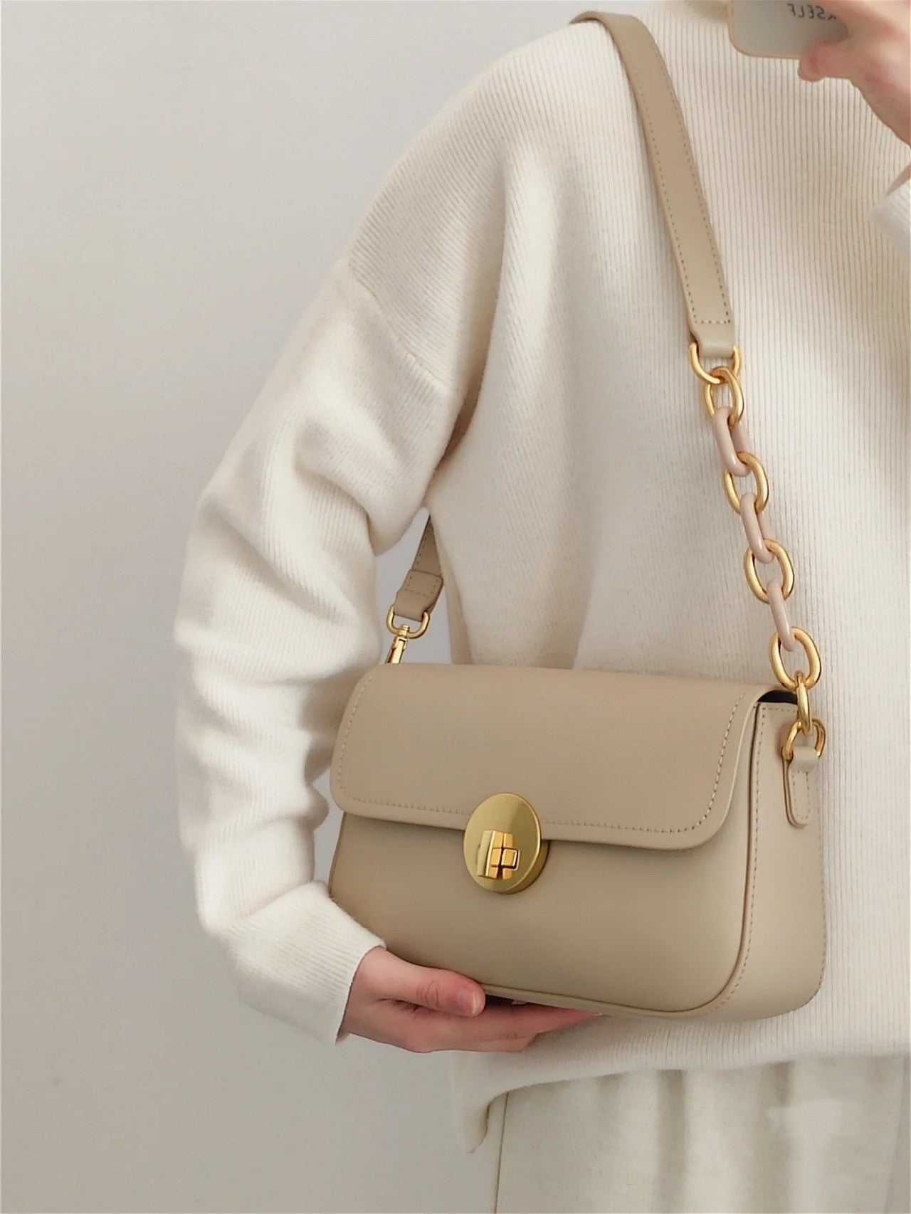 Women's Glamorous High-grade Spring Underarm Cowhide Shoulder Bags