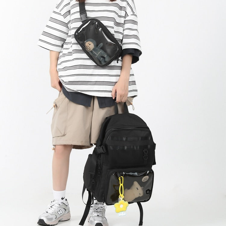 Transparent Large Capacity Detachable College Company Backpacks