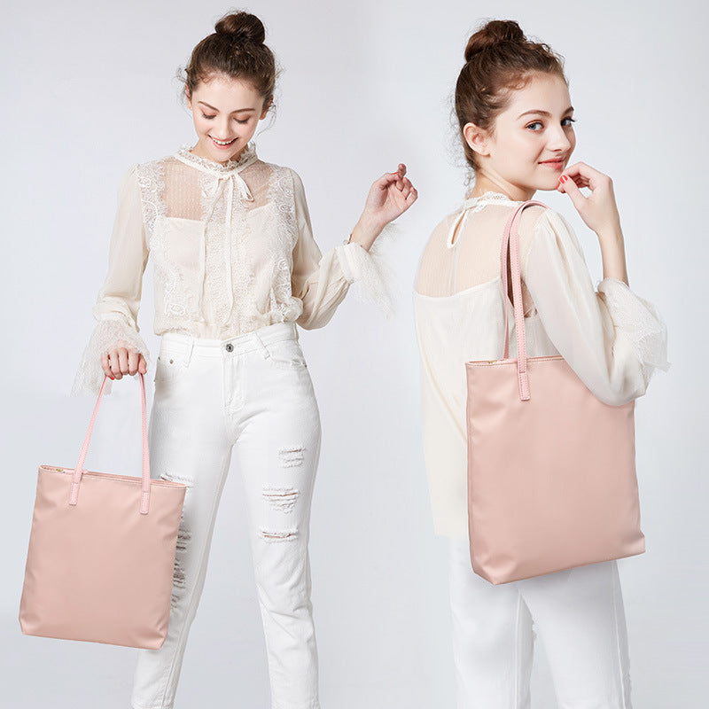 Women's Versatile Simple Oxford Cloth Canvas Vertical Shoulder Bags